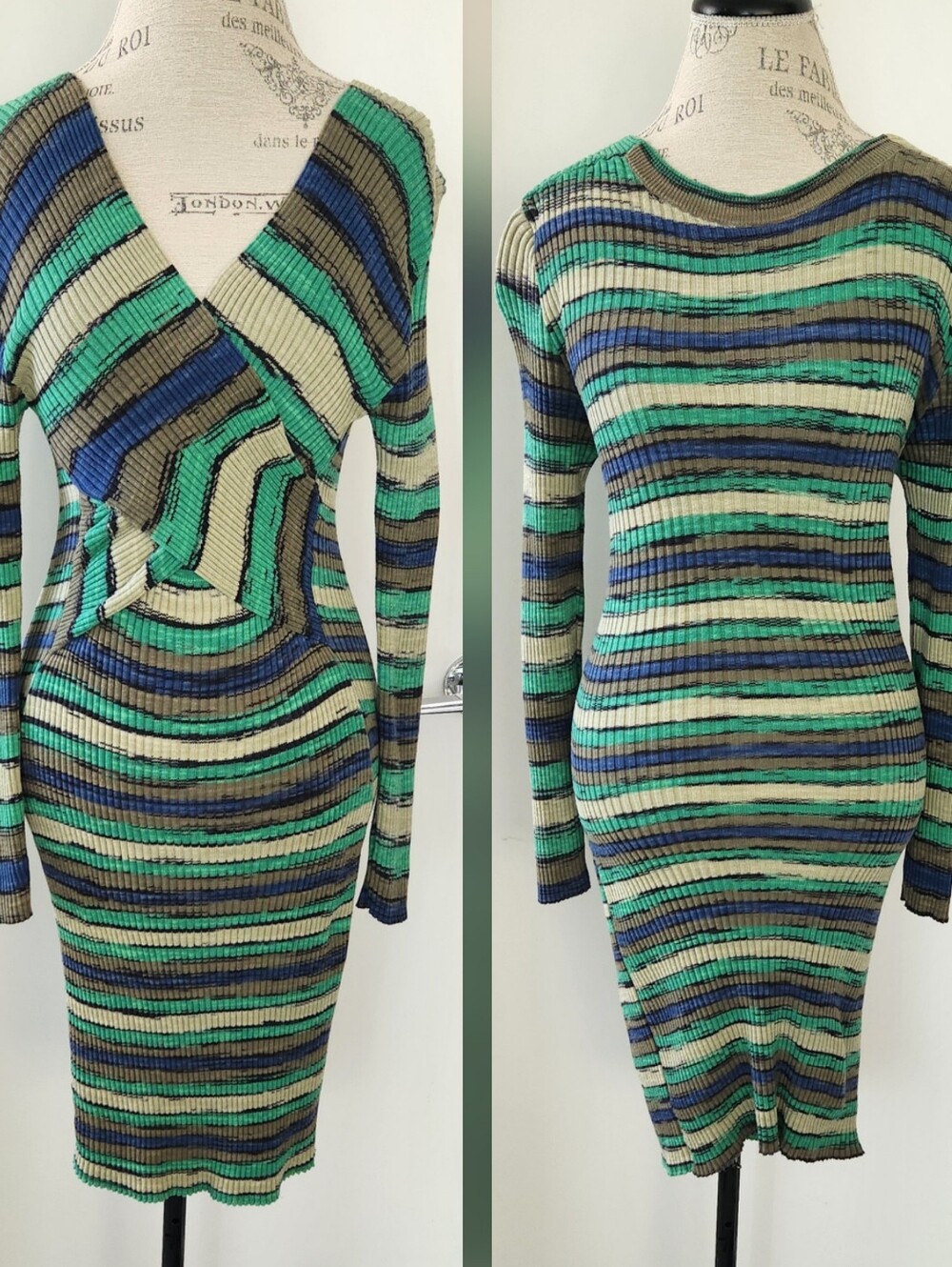 Brisa Striped Reversible Bodycon Dress